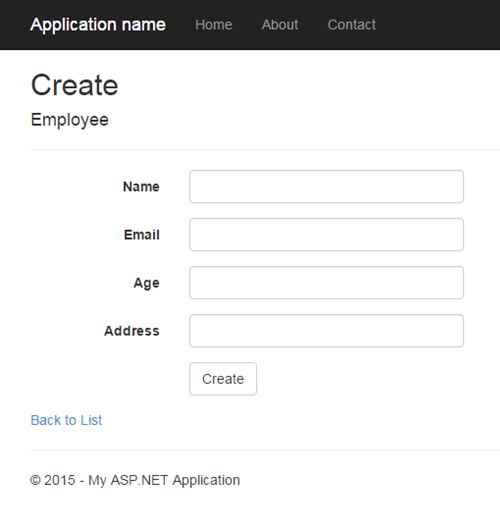 Create the new Record